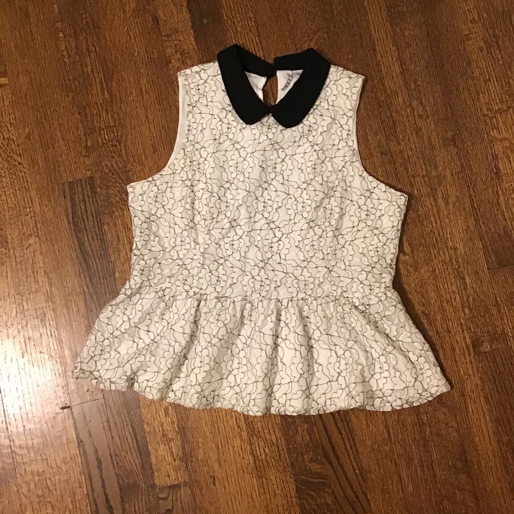 Vintage Peplum sleeveless blouse/top